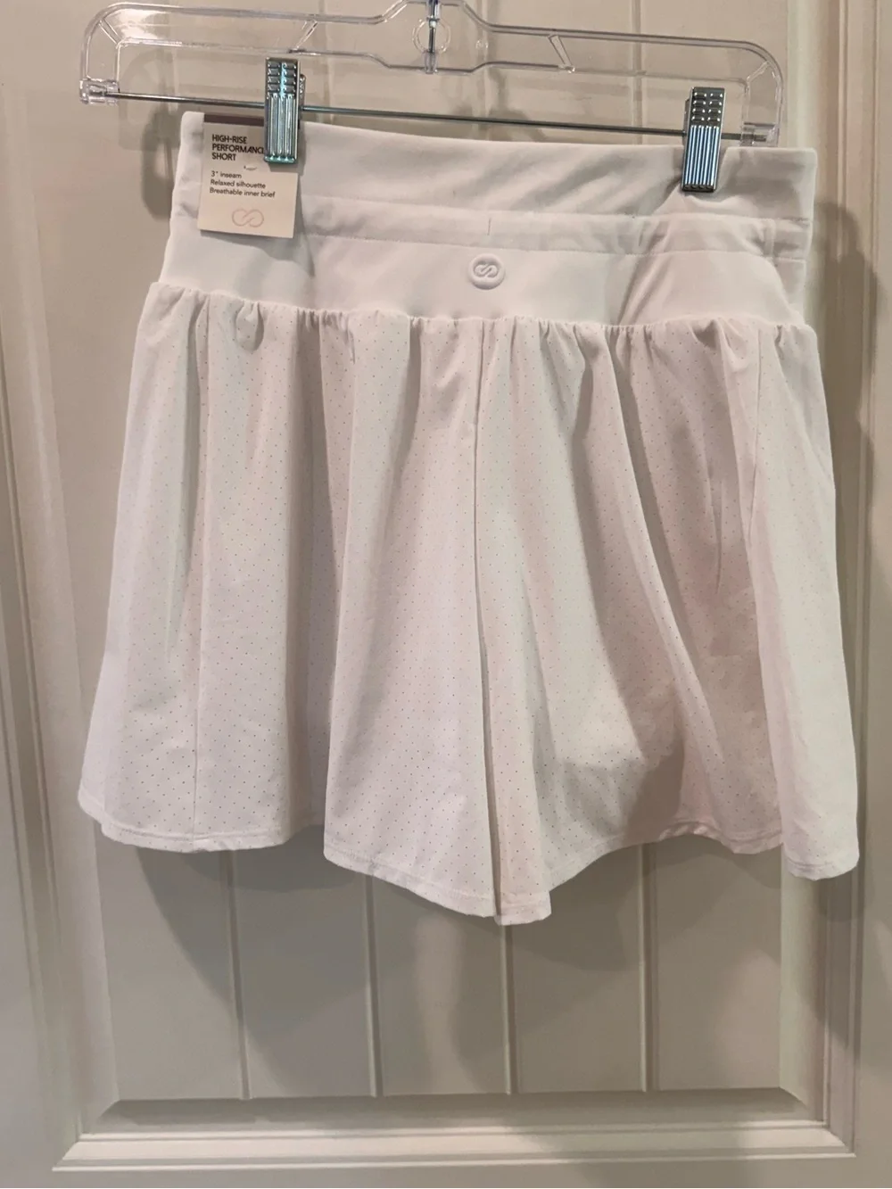 NWT CALIA Women’s XS White High Rise Performance Skort Athletic Tennis Golf